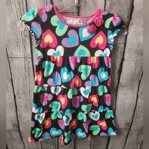 Jumping Beans Tiered Multi‎ Colored Heart Dress